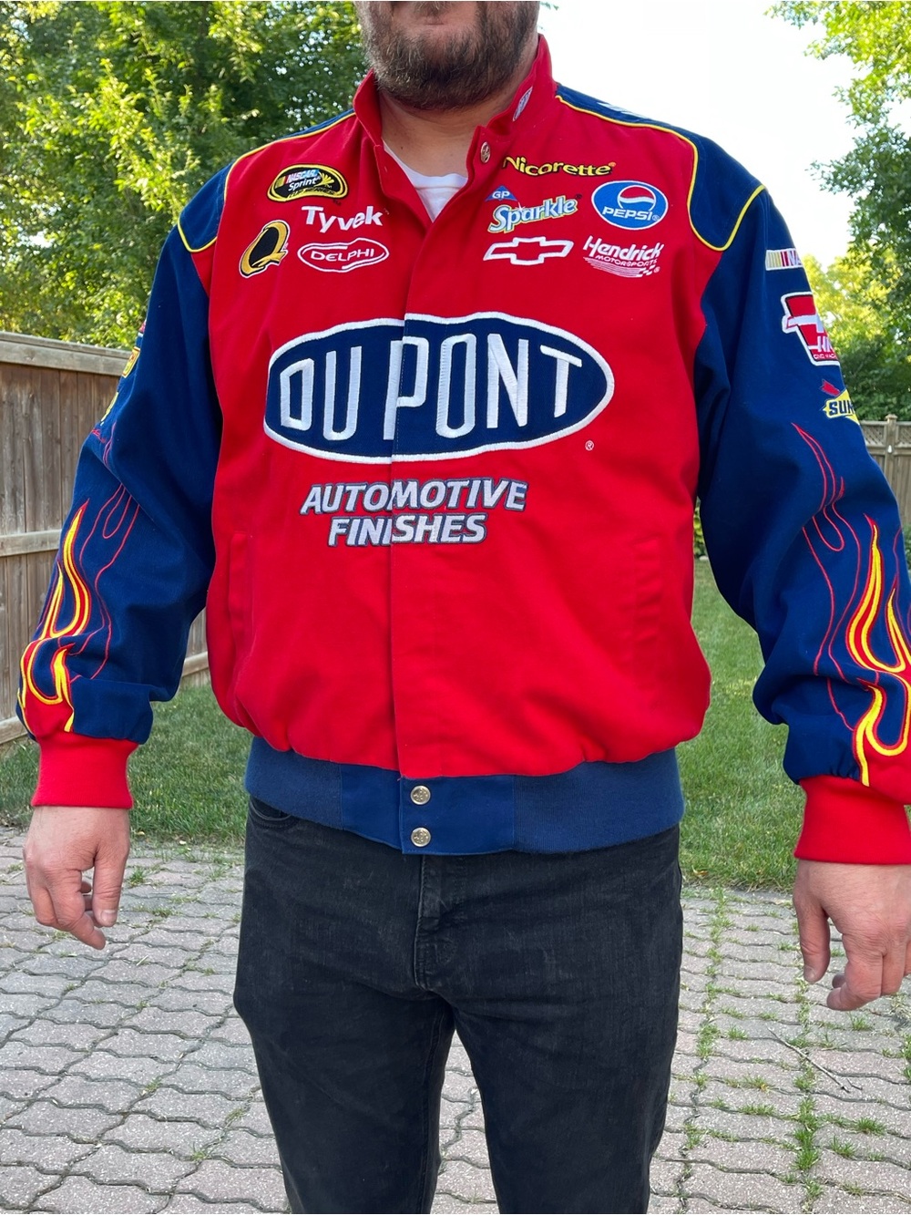 Jeff Gordon NASCAR Red & Navy Racing Jacket - Automotive Finishes